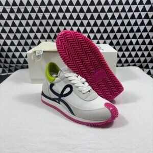 Loewe Flow Runner Sneakers White Pink Shoes